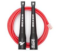 Elite Jumps Boxer 3.0 Skipping Rope for Adults - 5.5” Unbreakable Handles, Smooth Action PVC Speed Rope - Adjustable 10ft Boxing Skip Rope for Fitness, Cardio & CrossFit