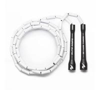 EliteSRS, Do Hard Things Beaded Jump Rope, White with Black Handles, 10 Feet