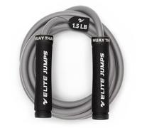 Elite Jumps Muay Thai 3.0 Weighted Jump Rope for Men & Women - Professionally Designed for High-Intensity Training | MMA & Fitness Jump Rope - Full Body Workout Weighted Rope