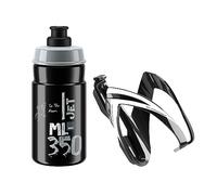 Elite Jet Youth Bottle & CEO Cage - 350ml - Black / Grey Logo / 350ml