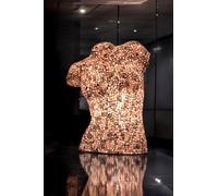 ELITE LIGHTING INNOVATIONS The Vogue Color Changing Mosaic Light Glass Torso Lamp with Wireless Remote Control (Original) Ambient Mood Light