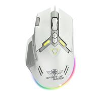 Elite M60: USB RGB Mouse/20000 DPI Resolution Customizable / 9 Programmable Buttons (Software Included) Including Rapid Fire + Sniper/Acceleration 22G, Speed 66fps (White-Grey)