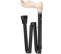 Elite Marbled Fischer & Black Folding Walking Stick - Right