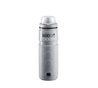 ELITE Nano Fly Water Bottle Grey - Ultra Compact 0-100ml Adjustable Cycling Bottle - Lightweight Emergency Hydration - 500ml - For Road Bike, MTB & Gravel Cycling