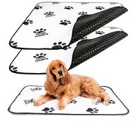 Elite Paws® UK (L) Premium Heavy-Duty Washable Dog Pee Pads (2-Pack) - Extra-Thick, Ultra-Absorbent & Leak-Proof Reusable Puppy Training Mats, 89x60cm, Urine-Revealing White For Puppies & Senior Pets