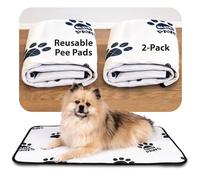 Elite Paws® UK: (M) Heavy-Duty Washable Puppy & Adult Dog Pee Pads (2-Pack) - Super Absorbent, Thick, Reusable, Medium (77x50cm), Urine-Revealing White - Ideal for Puppies & Senior Pets
