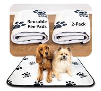Elite Paws® UK: (XL) Heavy-Duty Washable Pee Pads (2-Pack) - Extra-Thick & Heavier Than Most Other Reusable Puppy Training Mats, Ultra-Absorbent 90×80cm, Urine-Revealing White - Puppies To Senior Dogs