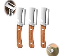 Elite Peeler, Ultra-Sharp Stainless with Wooden Handle and Bottle Opener, Multi-Functional Vegetable Peeler for Kitchen, Kitchen Peeler Tool for Fruit Potato Pumpkin Papaya Zucchini (3pcs)