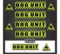 Elite Pet Shop K9 Dog Unit Magnetic Signs - SIA, Dog Unit Sticker, High Visible Security Vehicles Sign, 620 x 150 mm long, 175 x 200 mm Triangle, 4x4, Police dog sign,