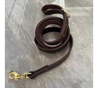Elite Pet Shop Leather Dog Lead for Medium Dogs 2.5 x 180cm Brown - Strong Dog Leash, Heavy Duty Dog Leather Lead for Walking & Training - Comfortable Handle, Durable Puppy Lead & Dog Training Lead