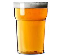 Elite Polycarbonate Nonic Pint Tumblers CE 20oz / 568ml - Pack of 100 | Plastic Beer Glasses, Plastic Pint Glasses, Virtually Unbreakable Polycarbonate Plastic