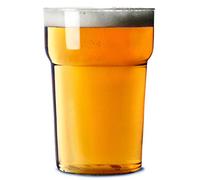 Elite Polycarbonate Nonic Pint Tumblers CE 20oz / 568ml - Set of 4 - Plastic Beer Glasses