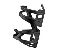 Elite Prism Left Recycled Black Skin Soft Touch - Side-Entry Bottle Cage 47g - Eco Materials - For MTB, Gravel & Small Frames