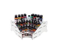elite pro Corner Paint Organizer EP05 Compatible with Vallejo AK The Army Painter etc | 28 x 28 x 11 cm | Capacity of 44 Bottles and 18 Brushes | Model Making Miniatures | Easy Assembly