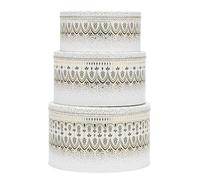 elite Sara Miller Artisanne Noir Set of 3 Round nested Cake Tins 250(d) x 145mm (lg), 225(d) x 120mm (med), 195(d) x 95mm (sml)