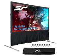 Elite Screens 122" Portable Projector Screen with Stand, Folding Frame, Ceiling Ambient Light Rejecting (ALR/CLR), for Standard Throw, Indoor/Outdoor Use, LPS123H-SBCLR16