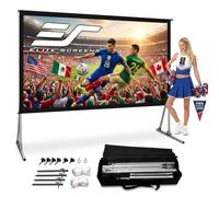 Elite Screens Yard Master 2, 120-INCH Outdoor Indoor Projector Screen 16:9, Fast Easy Snap On Set-up Freestanding Portable Movie Screen Foldable Front Projection, OMS120H2