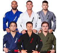 Elite Sports Bjj Gi for Men - Brazilian Jiu Jitsu Gi - Preshrunk sweat wicking Fabric - Machine washable - Free white Belt