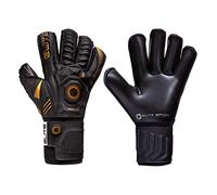 Elite Sports Goalkeeper Gloves with Wrapped Thumb and Durable Latex. Reinforced Backing Foam on the Shock Zone with AVM Fabric and 5 Removable Finger Protectors for Extra Finger Support.