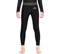 Elite Sports Kids MMA BJJ Athletic Spats Leggings Tights, Kids Jiu Jitsu Compression Base Layer Training Workout Pants (Black, Large)