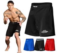 Elite Sports Men’s MMA Fight Shorts, Black Jack UFC, BJJ, No Gi, Grappling, Jiu Jitsu Shorts (Black, X-Large)