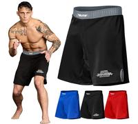 Elite Sports Men’s MMA Fight Shorts, Black Jack UFC, BJJ, No Gi, Grappling, Jiu Jitsu Shorts (Gray, Medium)