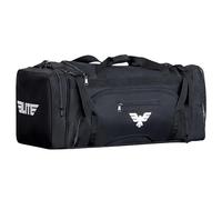 Elite Sports Monster MMA Duffel Bag - Large 44L Cordura Sports Bag w/Mesh Shoe Compartment & Adjustable Strap - MMA, BJJ, Martial Arts Gear - Fits Gi, Headgear, Shin Guards, Rash Guards & More, Black