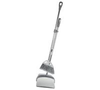 Casa and Casa Elite Ss Folding Long Handle Dustpan & Brush - Wh/Gy, White