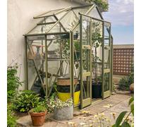 Elite Streamline 5x4 Greenhouse Package - Silver Plain Aluminium Finish