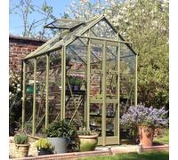 Elite Streamline 5x6 Greenhouse Package - Silver Plain Aluminium Finish