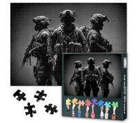 Elite Task Force Jigsaw Puzzle 1000 Pieces Special Operations Unit Puzzle Tactical Mission Ready Team Puzzle for Adults High Intensity Action Scene 27.5 x 19.7 Inches