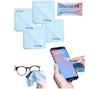 Elite Tech Gear - 4 Blue OVERSIZED Microfiber Cloths, The Most Amazing Microfiber Cleaning Cloths - Perfect For Cleaning All Electronic Device Screens, Eyeglasses & Delicate Surfaces 12"x12" OVERSIZED