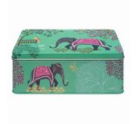 Elite Tin: 19.5Cm X 15.4Cm X 7.5Cm Sara Miller India Elephant, Rectangular Tin