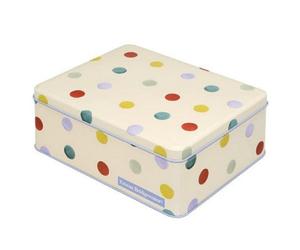 Elite Tin: 19.5Cm X 15.4Xm 7.5Cm Emma Bridgewater Polka Dot Rectangular Tin