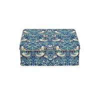 Elite Tins Arts & Crafts Strawberry Thief Deep Rectangular Storage Tin