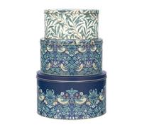 Elite Tins Arts & Crafts Strawberry Thief Set Of 3 Cake Tins