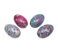 Elite tins Arts & Crafts William Morris MediumTin Easter Eggs set of 4 different designs 69 x 69 x 112 mm