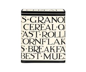 Elite tins Black Toast Cereal Tin, Multi Color, 15.4 x 19.5 x 7.5 cm, Hand Wash Only
