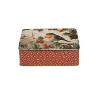 Elite tins Christmas Robin Deep Rectangular Tin- 195 x 154 x 75mm