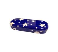 Elite tins Emma Bridgewater Metal Glasses Case | Hard Spectacle Case | Protective Eyewear Storage | Choice of 6 British Floral & Country Designs - Blue Stars