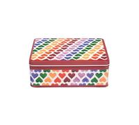 Elite tins Emma Bridgewater - Rainbow Hearts - Deep Rectangular Tin 195 x 154 x 75 mm