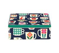 Elite tins Kate Rhees Teacup Deep Rectangular Tin 195 x 154 x 75mm