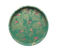 Elite Tins Sara Miller - Green Birds Deep Well Tray 300mm(d)