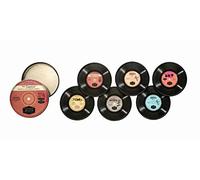 Elite tins Vintage Audio set of 6 coasters in a tin - record design