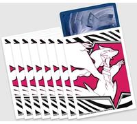 Elite Top Trainer Box Reshiram Sleeves Cases Gloss for Cards, Card Sleeves Pack of 65, for Trading Card Games with BB-Toy-Trades Shipping Protection White Flames