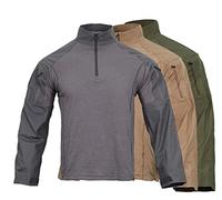 Elite Tribe Tactical Combat E4 T-Shirt Men Waterproof Shirt Breathable Training Shirt (X-Large, Wolf Gray)