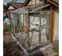 Elite Windsor 4x8 Lean to Greenhouse - Brown Powder Coated