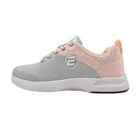 Elite Women's Comfort Bowling Shoes - Universal Slide Soles, Ultra Light-Weight Mesh Athletic Style for Bowlers, Grey/Peach, 7 UK