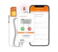 Elitech 4G Reusable Real-time Temperature Humidity Data Logger Light/Shock/GPS, Built-in SIM Card, Shadow Data,Airplane Mode,Cloud Data Storage,SMS/Email/APP/Web Alarm,100000 Points, Loget260-THE