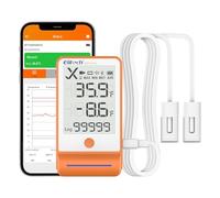 Elitech Bluetooth Data Logger Temperature Thermometer for Refrigerator with Shadow Data 100000 Points Export PDF/CSV Report, MAX MIN with Dual Gel Probe, GSP-6Pro DGLE